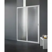 Forte Dusch-Schiebetür "Maestro Due", weiß, B:120cm H:185cm T:2cm, Duschtüren, Dusch-Schiebetür, BxH: 120 x 185 cm