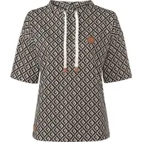 Casual Looks Trainingsshirt WITT "Sweatshirt Sweatshirt", Damen, Gr. 42, braun (beige, schwarz, bedruckt), Sportlich, Shirts Trainingsshirt
