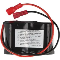 AccuCell Notleuchtenakku NiMH 3,6V 3500mAh F1x3 Sub-C mit 200mm Kabel und Faston-Buchsen -4,8mm / +6,3mm