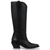 Ba&sh für Damen. 2H26HCOW Hohe Cowboystiefel aus schwarzem Leder (38), 3 bis 5 cm, Keine, Lässig, Klassisch