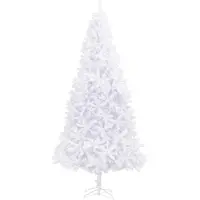 vidaXL Künstlicher Weihnachtsbaum Weiß 300 cm PVC und Stahl