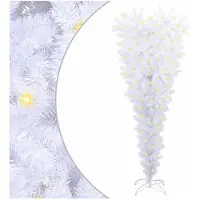 vidaXL Künstlicher Weihnachtsbaum Weiß 120 cm PVC und Stahl