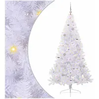 vidaXL Künstlicher Weihnachtsbaum Weiß 180 cm PVC und Stahl