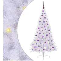 vidaXL Künstlicher Weihnachtsbaum Weiß 180 cm PVC und Stahl