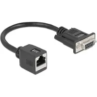 DeLOCK Seriell RS-232/422/485 Adapter DB9 Buchse zu RJ45 Buchse, 0,2 m, DB9, RJ-45, Gerade, Gerade, Weiblich/Weiblich