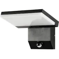 Immax MODERN LED-Außenwandleuchte mit PIR-Sensor, 18 W, 1278 lm, IP65, schwarz
