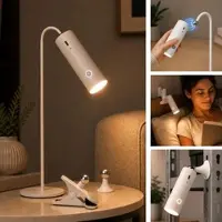 Longlife LED LED Tischlampe kabellos dimmbar Touch Steuerung USB Type C aufladbar - Farbe: we...
