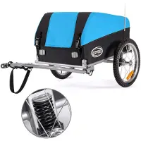 Merkloos Fahrradanhänger Kinderanhänger Lastenanhänger - 120 Liter - 40 kg - Mit Abdeckplane