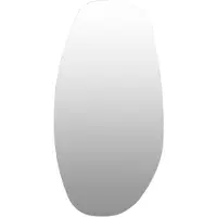 Merkloos Wandspiegel Passspiegel Badezimmerspiegel - 95 x 55 cm - Aluminiumrahmen - Oval - Zum Aufhängen