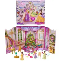 Mattel Disney Adventskalender mit Rapunzel Tiana und Belle Puppen Adventskalender mit 24 Überraschungen