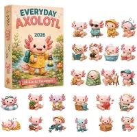 Generisch 2026 Tier Weihnachtskalender Kalender Adventskalender Axolotl Cartoon EIN