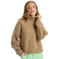 Roxy Sweatshirt "Picture Moment", Damen, Gr. XS, beige (woodsmoke), Obermaterial: 54% Nylon, 23% Modacryl, 23% Microfaser., Pullover Sweatshirt