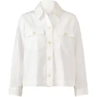 HEINE Blusenblazer "Blusenjacke Blusenjacke mit Lochmuster", Damen, Gr. 46, weiß (ecru), Modisch, Blazer Blusenblazer