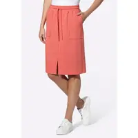 HEINE Schlupfrock "Sweatrock Jerseyrock", Damen, Gr. 40, rosa (grapefruit), Sportlich, Röcke Schlupfrock