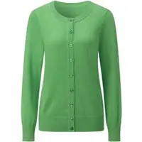 Witt Strickjacke "Strickjacke Cardigan mit Rippabschlüssen", Damen, Gr. 54, apfel, Sportlich, Rundhals, Strickjacken Strickjacke