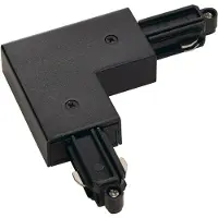 SLV 1-Kreis Schienen Eckverbinder Schwarz Aufputz - 143060