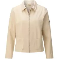 Witt Shirtjacke "Sweatjacke Sweatjacke aus reiner Baumwolle", Damen, Gr. 50, sand, Sportlich, Shirts Shirtjacke