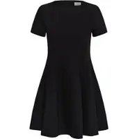 Kaffe Midikleid "Damen Kleid KAsakura", Damen, Gr. 34, N-Gr, schwarz (schwarz deep), Obermaterial: 77% Polyester Pol. recyc.. 18% Viskose CV. 5% Elasthan EL., Kleider Midikleid