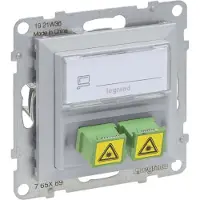 Legrand 765289 SEANO SC/APC Monomode Glasfaser-Steckdose, 2 Glasfaserkabeln, Duplex Adapter, AL