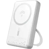 Dudao K28 10000mAh PD 22,5W MagSafe Powerbank mit Metallgehäuse und Ringständer - Silber