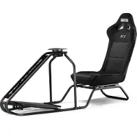 Next Level Racing RC Essential Simulator Cockpit, GT-Sitzposition, SIMAERO-Mesh - schwarz - Racing-Cockpit mit GT-Sitzposition