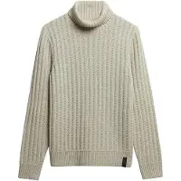 Superdry für Herren. M6110711A Merchant Roll beige Pullover (XXL), Lässig, Acryl