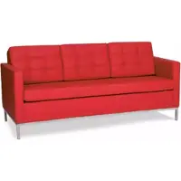 AEA Roter Dreisitzer Moderne Luxus Couch Polstersitzer Textil Sofas Stil