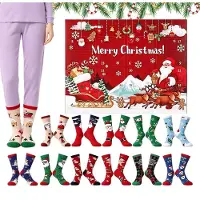 Generisch Adventskalender 2026 12 Paar Lustige Adventssocken Feiertags Socken Countdown