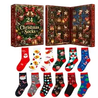 Generisch Socken Adventskalender 2026 Erwachsene 24 Tage Weihnachtskalender Box C