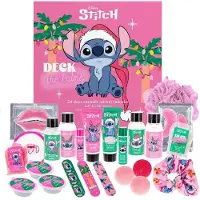 Mad Beauty Disney STITCH Adventskalender mit 24 Kosmetik Produkten Wellness Adventskalender für Frauen und Mädchen mit Gesichtsmaske Bodylotion Haargummi Nagelfeile