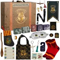 Harry Potter Adventskalender 2026 Mädchen Damen 24 Überraschungen Würfel Countdown Kalender Schmuck Haarschmuck Socken Schrein Geschenke für Kinder Frauen Braun