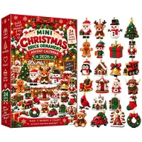 Generisch Xmas Mini Weihnachts-Baustein Adventskalender 3D One-piece Brick Ornament Aa03 Einheitsgröße