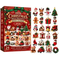 Generisch Xmas Mini Weihnachts-Baustein Adventskalender 3D One-piece Brick Ornament Aa01 Einheitsgröße