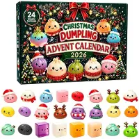 Generisch Adventskalender 2026 mit Squishy Niedlichen Dumpling Squishy Adventskalender Grün