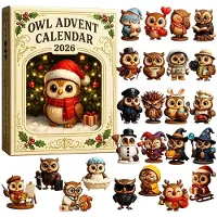 Generisch 3D Eulen-Adventskalender Geschenke mit Mini-Eulenfiguren Rot-1 stk