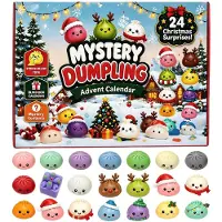 Generisch Adventskalender 2026 mit Squishy Niedlichen Dumpling Squishy Adventskalender E Beige