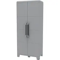 OEM Hoher Schrank 2-türig, Kunststoff, 78x43,6x184,4 cm, grau