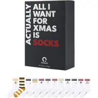 Occulto Männer und Frauen Socken Adventskalender 12 Paar Weihnachtskalender 39-42 Schwarz