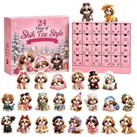 Generisch 24 Tage Shih Tzu Weihnachts-Adventskalender 2026 24-Tage-Hundespielzeug