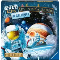 Ravensburger 18234 EXIT Adventskalender Kids Im Weltraum 24 Rätsel für EXIT-Begeisterte ab 6 Jahren