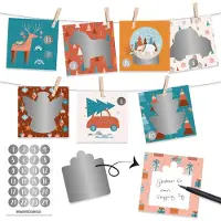 Papierdrachen Adventskalender 2026 Rubbelkalender LIEBEVOLLES DESIGN KOMPLETTES SET Boho