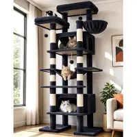 Merkloos Kratzbaum Katzenbaum Katzenturm - XXL - 213 cm - Stabile Basis - Für große Katzen