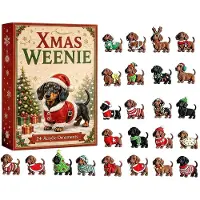 Generisch Dackel Adventskalender 2026 24 Tage Hund-Countdown Täglicher Spaß im Advent