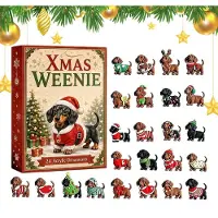 Generisch Dackel-Adventskalender 2026 Weihnachten 24 Tage Countdown Hund