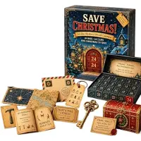Generisch Mystery Adventskalender Weihnachten Puzzle Spiel 24 Tage Countdown D One Size