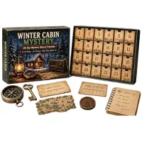 Generisch Mystery Adventskalender Weihnachten Puzzle Spiel 24 Tage Countdown A Bunt One Size