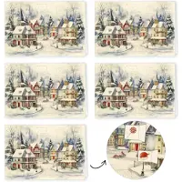 Skorpion GreenLine Adventskalenderkarte 5 Stück inkl Briefumschlag Adventskalender Karten mit Türchen Klappkarte Glückwunschkarte aus 100% baumfreien Weihnachtsdorf