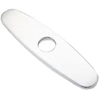 Markenlos Küchenarmaturabdeckung von 25 cm (10 Zoll) für Ein- oder Dreilochbad- oder Küchenarmaturen - glänzend