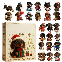 Generisch Weihnachten Dackel Countdown Kalender 24 Tage Adventsfiguren 2026