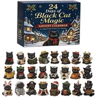 Generisch Adventskalender 24 Tage Highland Cow Magic 24 Sammelfiguren Weihnachtsdeko 2026 24Stk 3D Kuh Weihnachts Kalender Figuren Weihnachtsbaum E-D Einheitsgröße